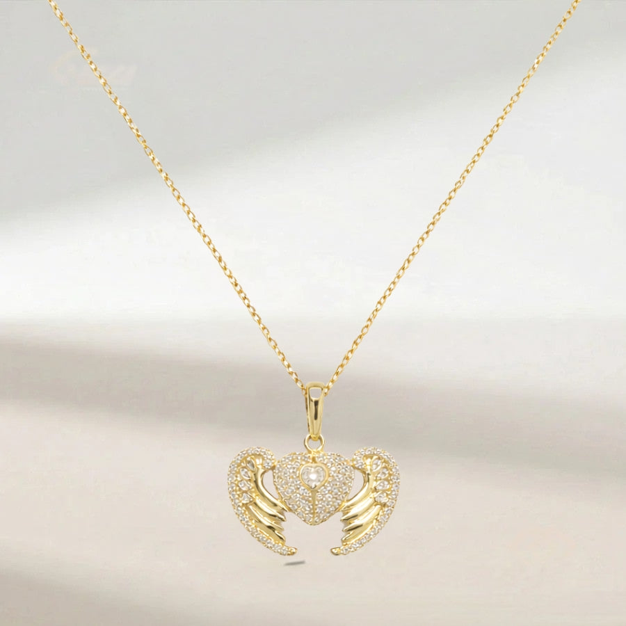 BOÎTE LOVE BLOSSOM AVEC COLLIER COEUR ET AILES ANGELIQUES