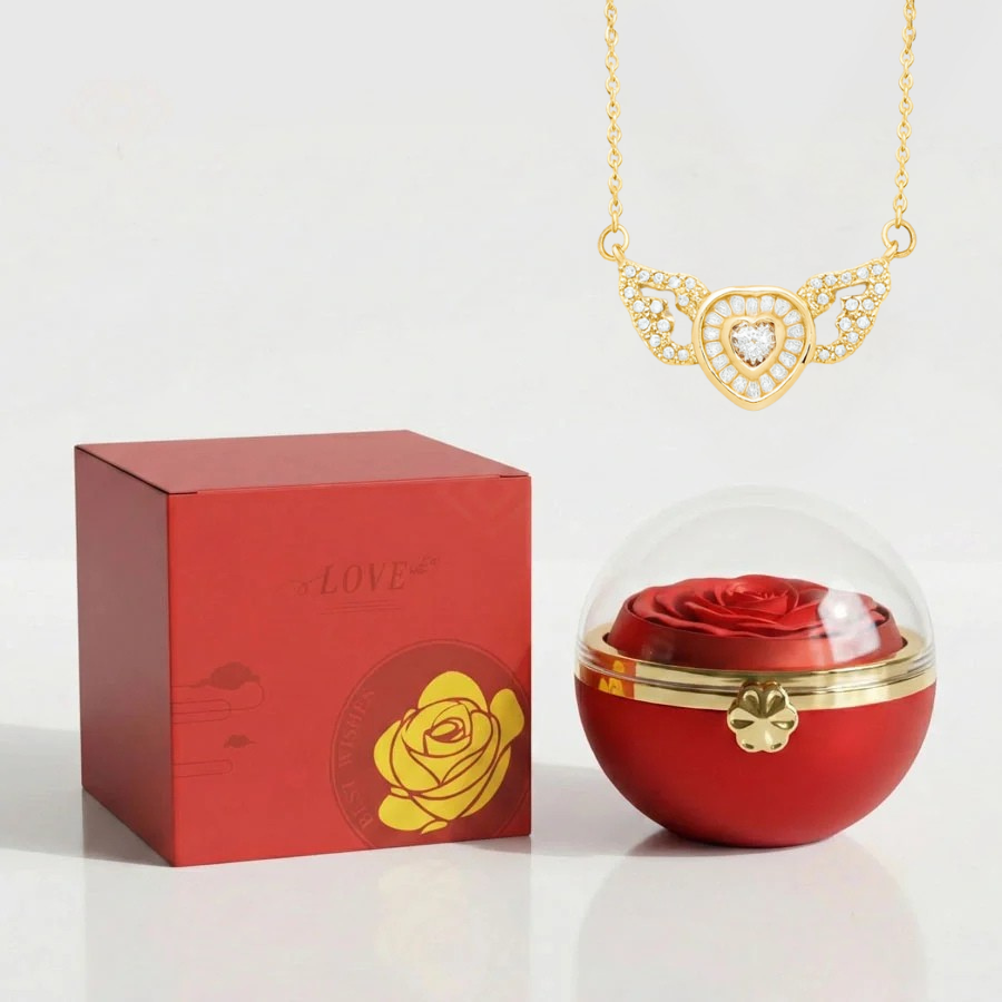 BOÎTE LOVE BLOSSOM AVEC COLLIER COEUR ÉTERNEL