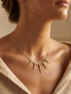 Collier Zoé — Pendentifs Éventail Pavés