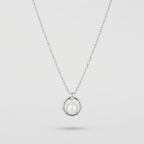 Collier Cercle Suspendu & Perle